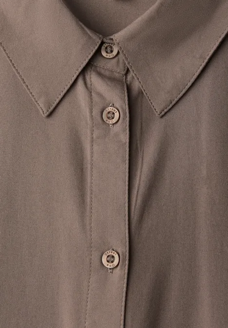 Hemdbluse silk brown