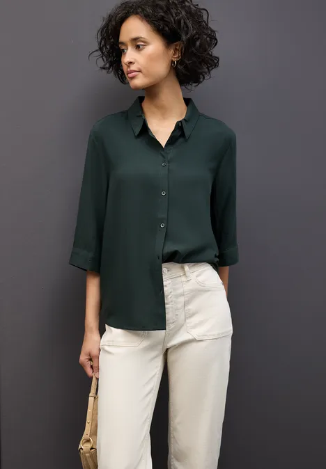 Hemdbluse evernight green
