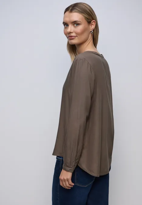 Tunika in Unifarbe nomad brown