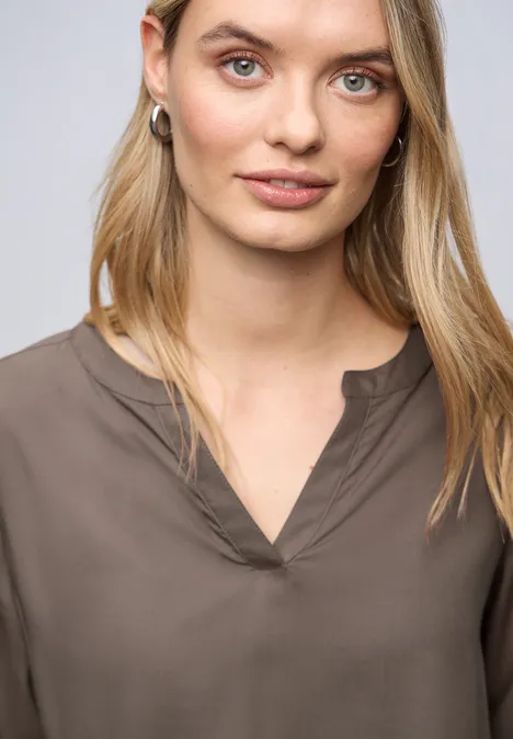 Tunika in Unifarbe nomad brown