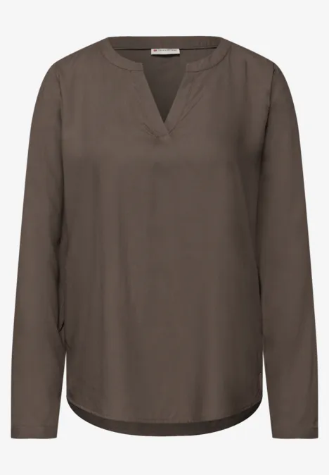 Tunika in Unifarbe nomad brown