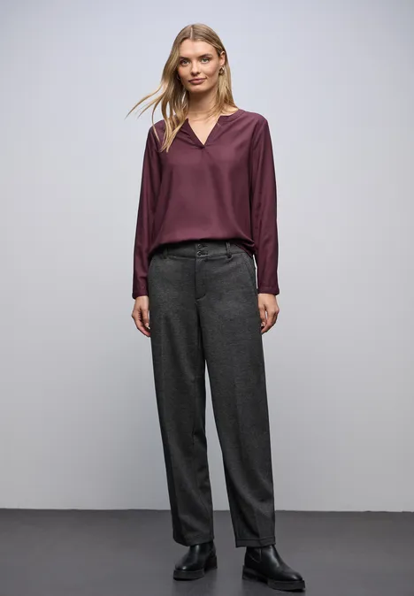 Tunika in Unifarbe jazz berry