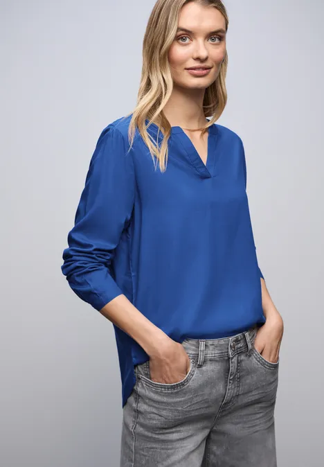 Tunika in Unifarbe amparo blue