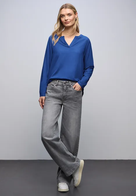 Tunika in Unifarbe amparo blue