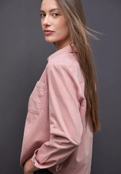 Cordmix Bluse powder pink