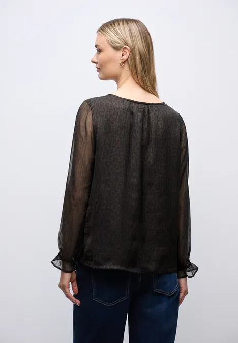 Leeuw chiffon tuniek darkest brown