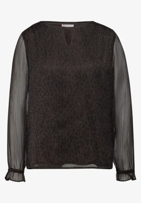 Leeuw chiffon tuniek darkest brown