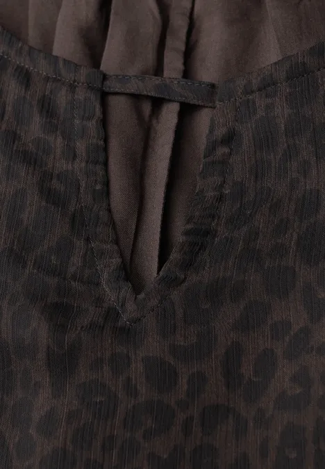 Leeuw chiffon tuniek darkest brown