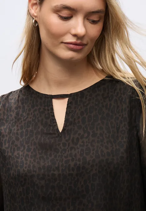Leeuw chiffon tuniek darkest brown