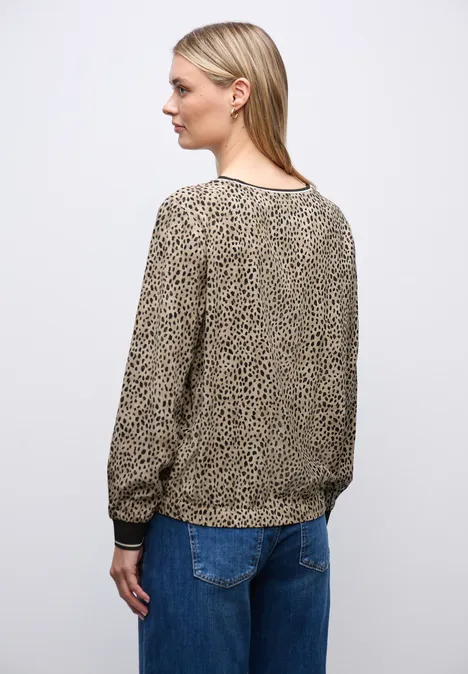Leo Bluse mit Tapedetails sanded beige