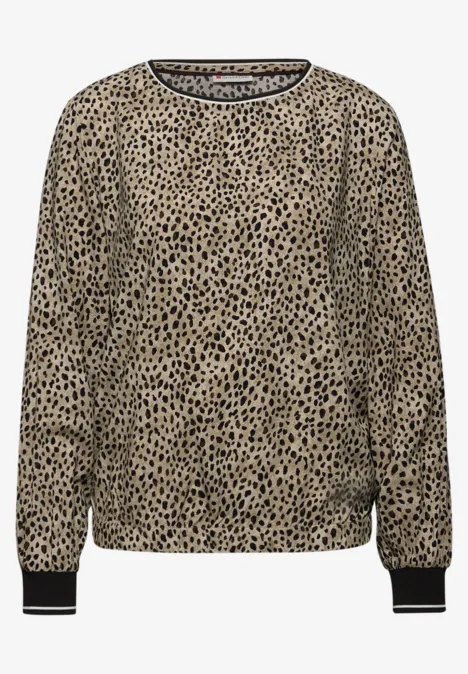 Leo Bluse mit Tapedetails sanded beige