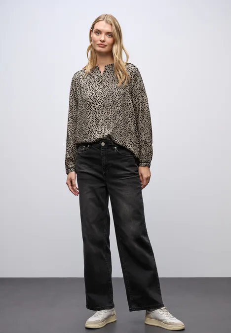 Leo blouse met taping details null