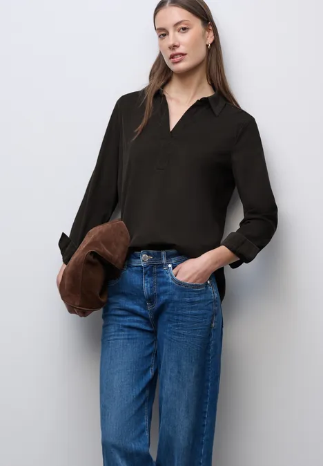 Cordbluse darkest brown