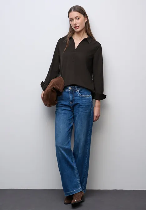 Cordbluse darkest brown