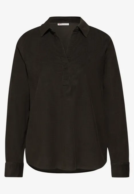 Cordbluse darkest brown