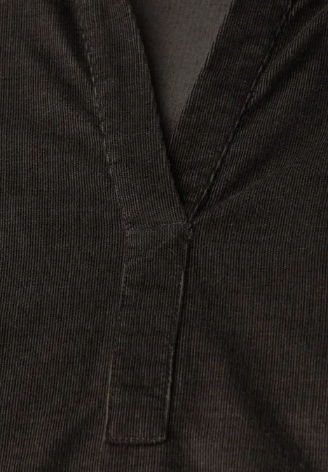 Cordbluse darkest brown