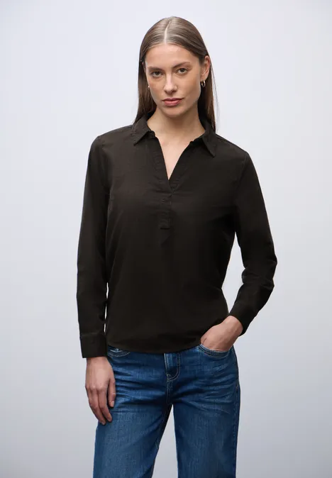 Cordbluse darkest brown