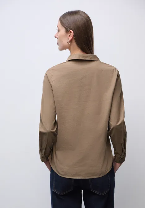 Cordbluse flowing beige