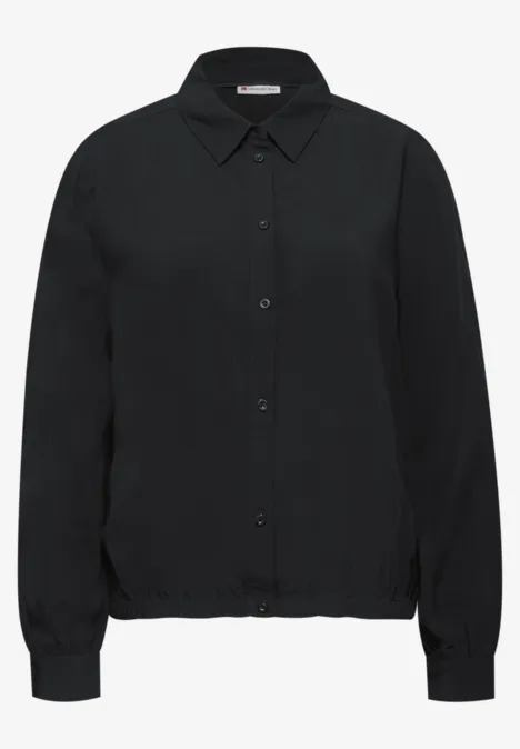 Overhemd blouse met leo details Black
