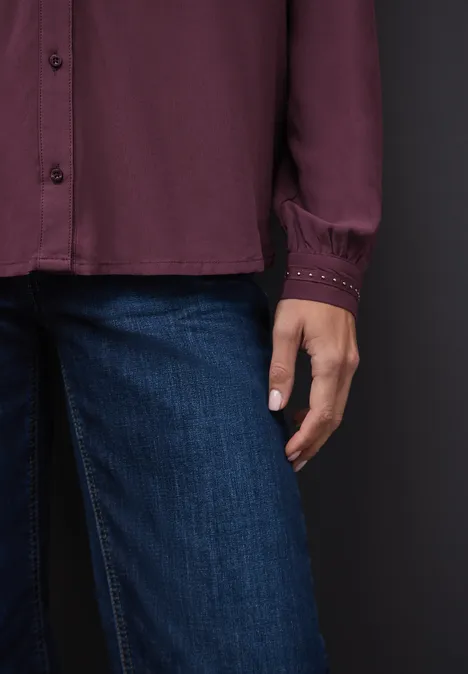 Tunika mit Nieten jazz berry