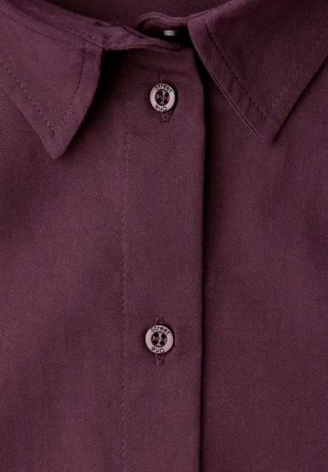 Hemdbluse in Unifarbe jazz berry