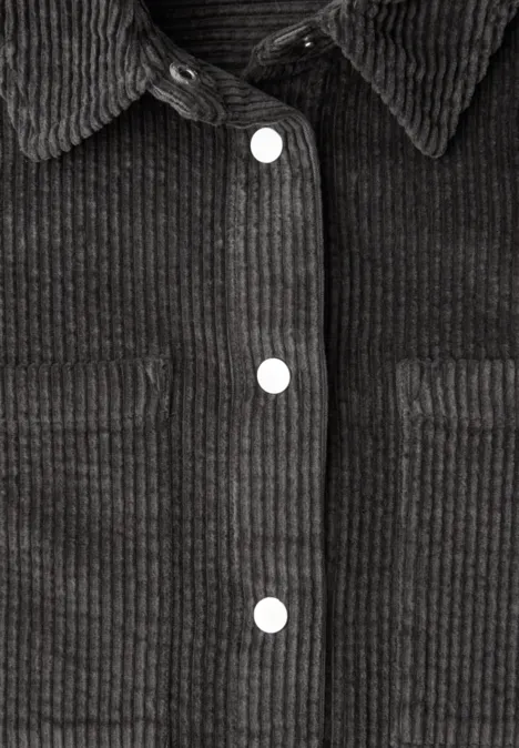 Cord Hemdbluse gravel grey