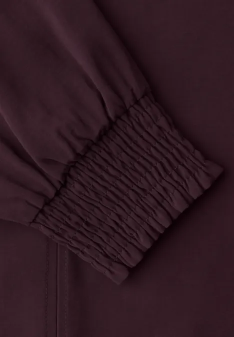 Bluse mit Smok-Bündchen jazz berry