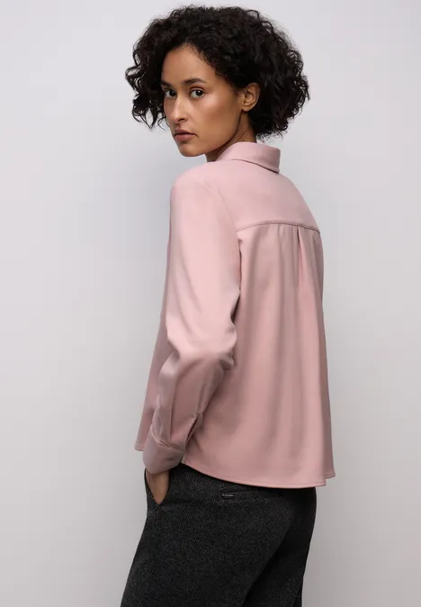 Melange Bluse mit Tape powder pink mel. Melange Bluse mit Tape powder pink mel.
