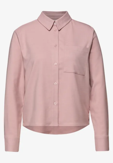 Melange Bluse mit Tape powder pink mel. Melange Bluse mit Tape powder pink mel.