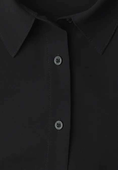 Chiffon Hemdbluse Black