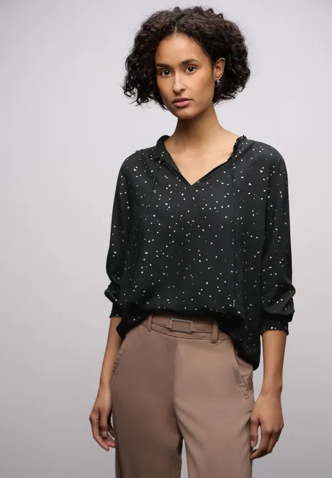 Gemusterte Tunika Black Gemusterte Tunika Black