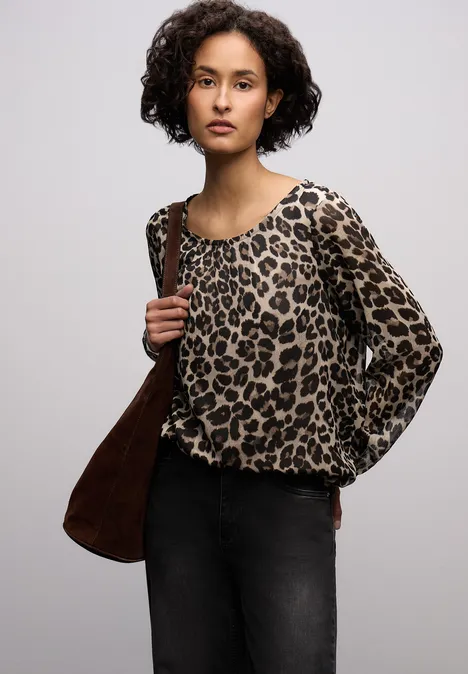 Chiffon Bluse mocha glow Chiffon Bluse mocha glow