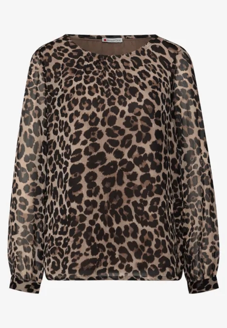 Chiffon Bluse mocha glow Chiffon Bluse mocha glow