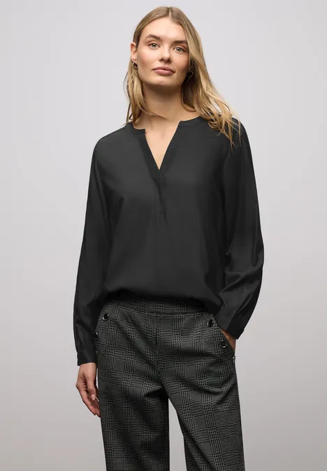 Blouse met glitterdetail Black Blouse met glitterdetail Black