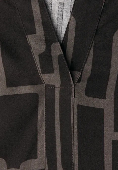 Gemusterte Tunika darkest brown