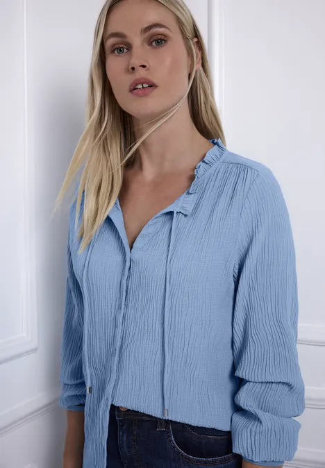 Tunika mit Tapedetails frosted blue