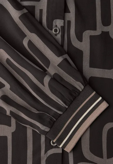 Gemusterte Tunika mit Tape darkest brown Gemusterte Tunika mit Tape darkest brown