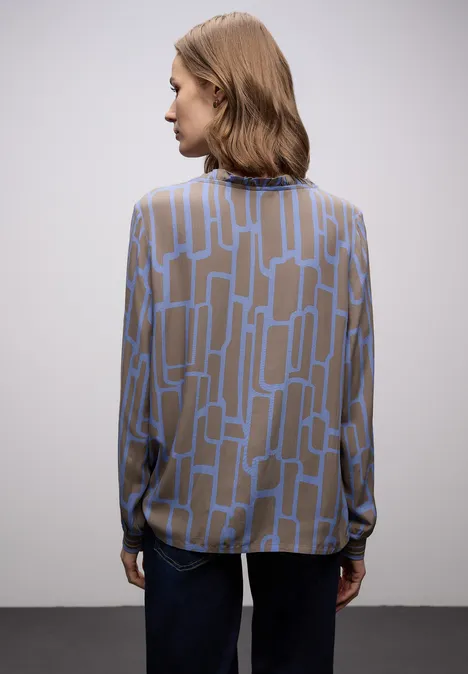 Gemusterte Tunika mit Tape frosted blue Gemusterte Tunika mit Tape frosted blue