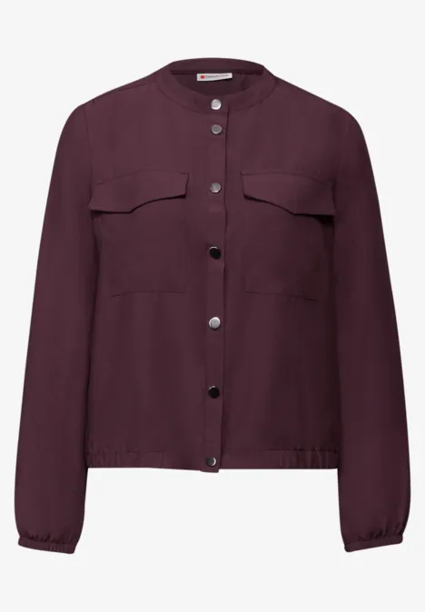 Hemdbluse mit Taschen jazz berry