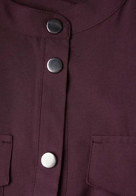 Hemdbluse mit Taschen jazz berry