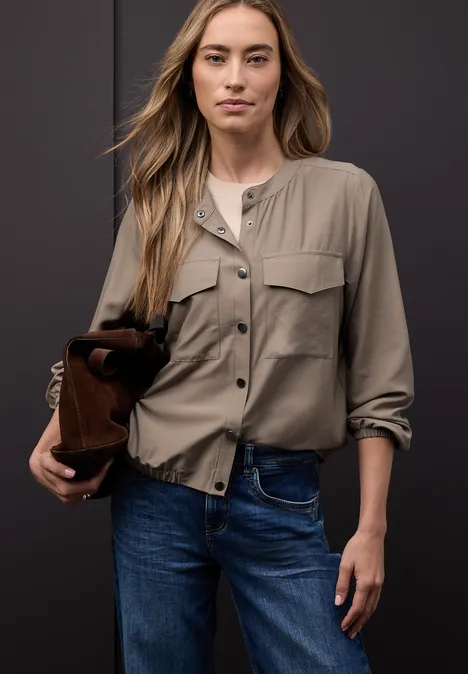 Hemdbluse mit Taschen light terra mocha Hemdbluse mit Taschen light terra mocha