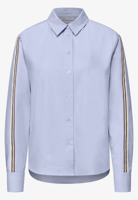 Hemdbluse mit Tapedetails original blue