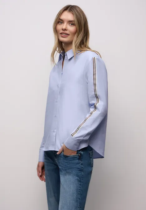 Hemdbluse mit Tapedetails original blue