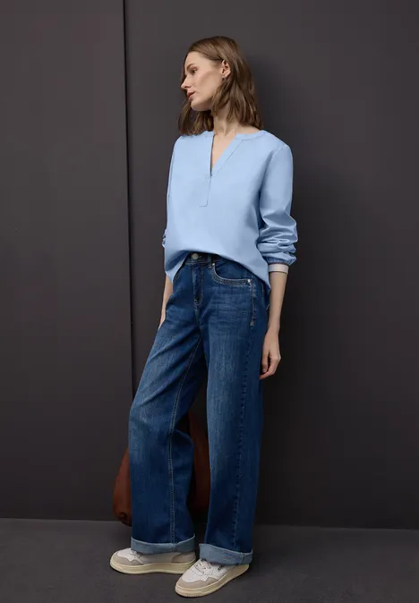 Tunika mit Tapedetails original blue Tunika mit Tapedetails original blue