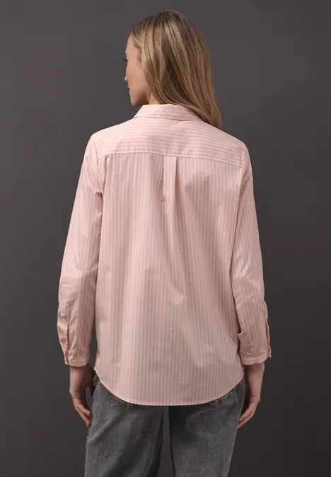 Gestreepte zakelijke blouse faded rose