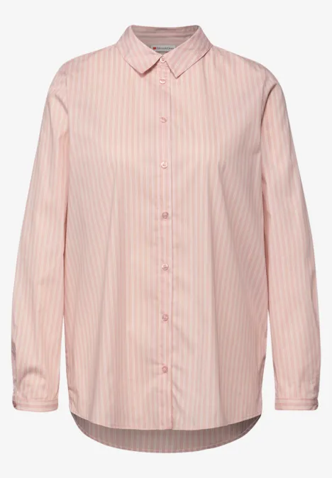 Gestreepte zakelijke blouse faded rose