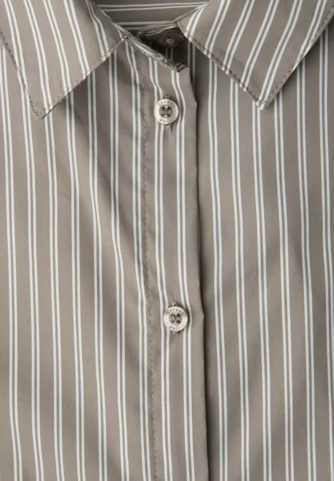 Gestreepte zakelijke blouse light terra mocha