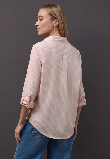 Gestreepte zakelijke blouse faded rose