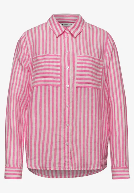 Chemise à manches longues en lin magenta dream Chemise à manches longues en lin magenta dream