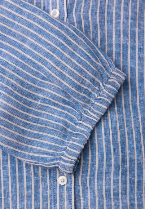 Chemisier à manches 3/4 en lin drift blue Chemisier à manches 3/4 en lin drift blue